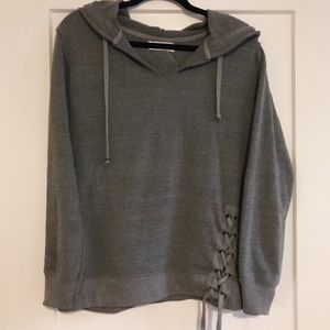 Ocean Drive Sweatshirt with lace up detail